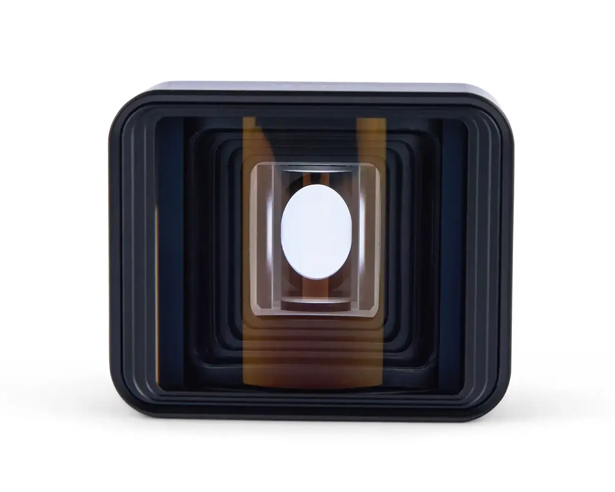 MOMENT Anamorphic 1.33x Gold42 T-Series, vue frontale de l'optique anamorphique