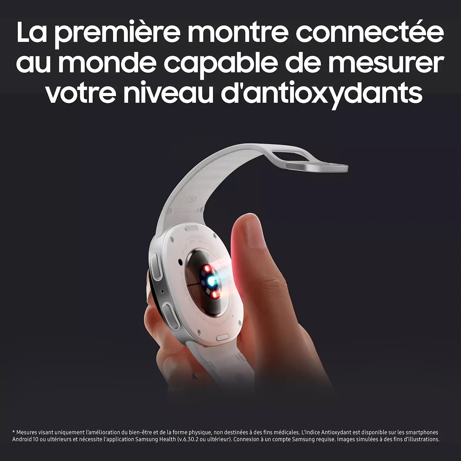 Montre Connectée SAMSUNG Galaxy Watch 8 Bluetooth 40 mm avec mesure des antioxydants 