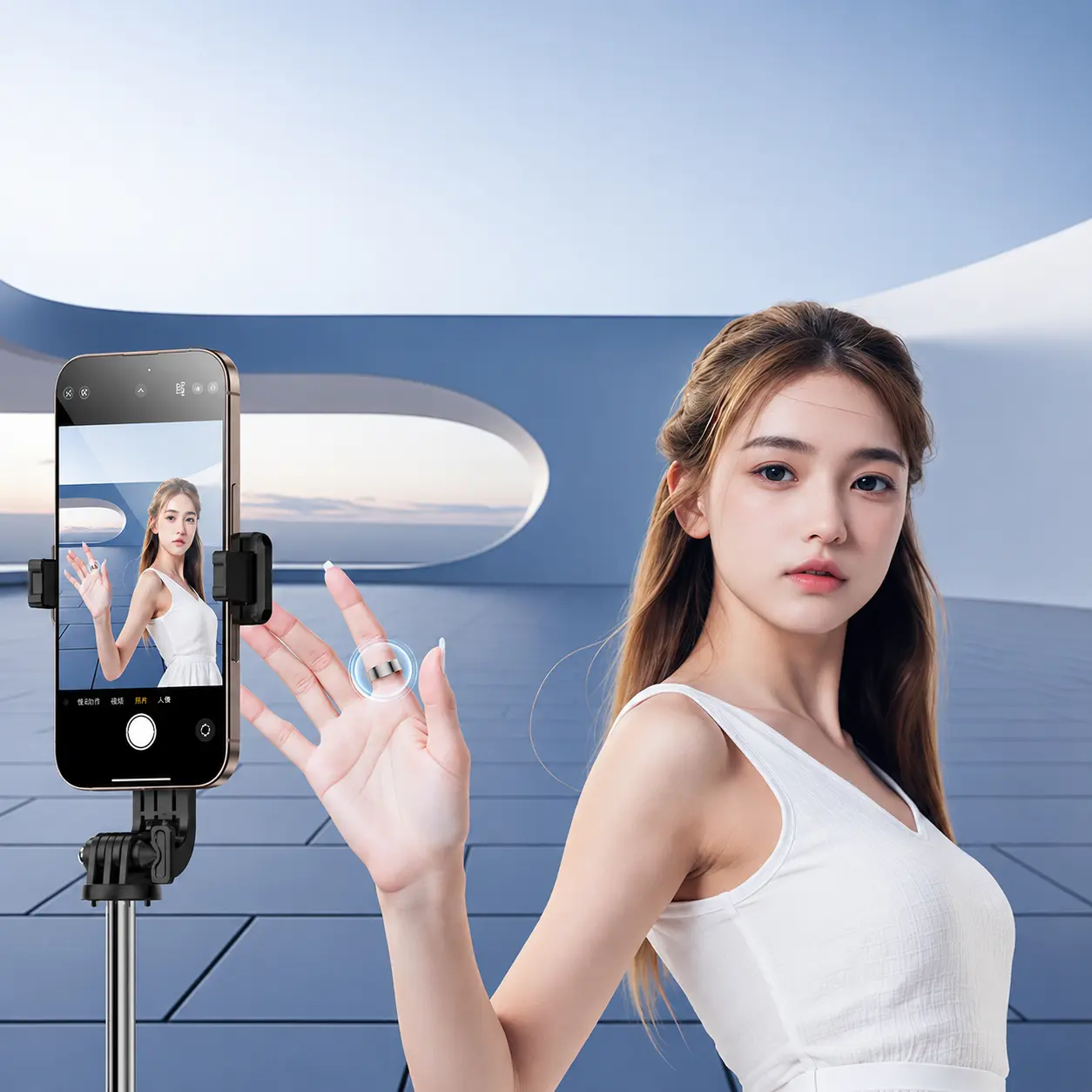 Contrôle gestuel intelligent pour prendre des photos à distance