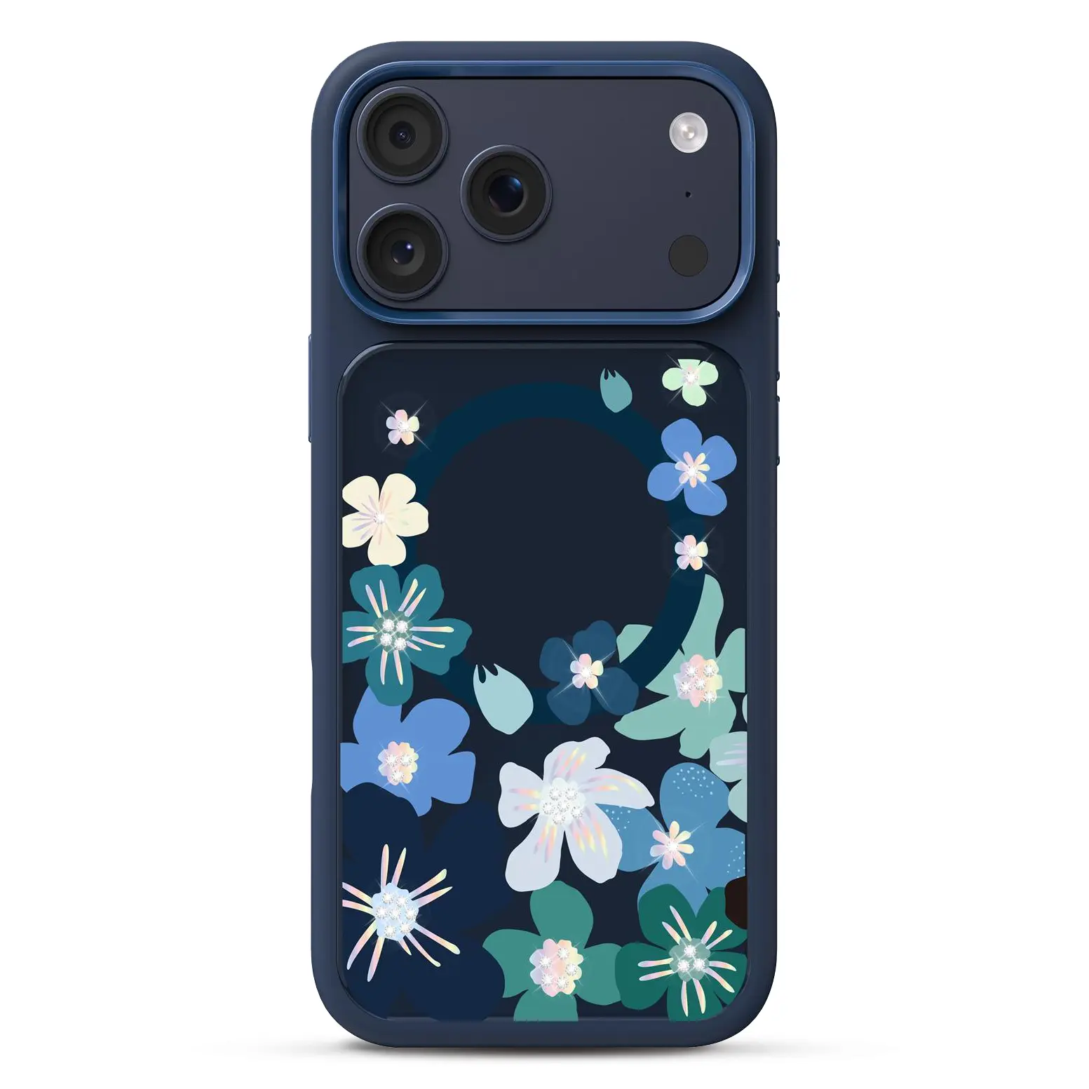Coque MUTURAL Flora Story iPhone 17 Pro Max - Déclinaison Bleu Floral