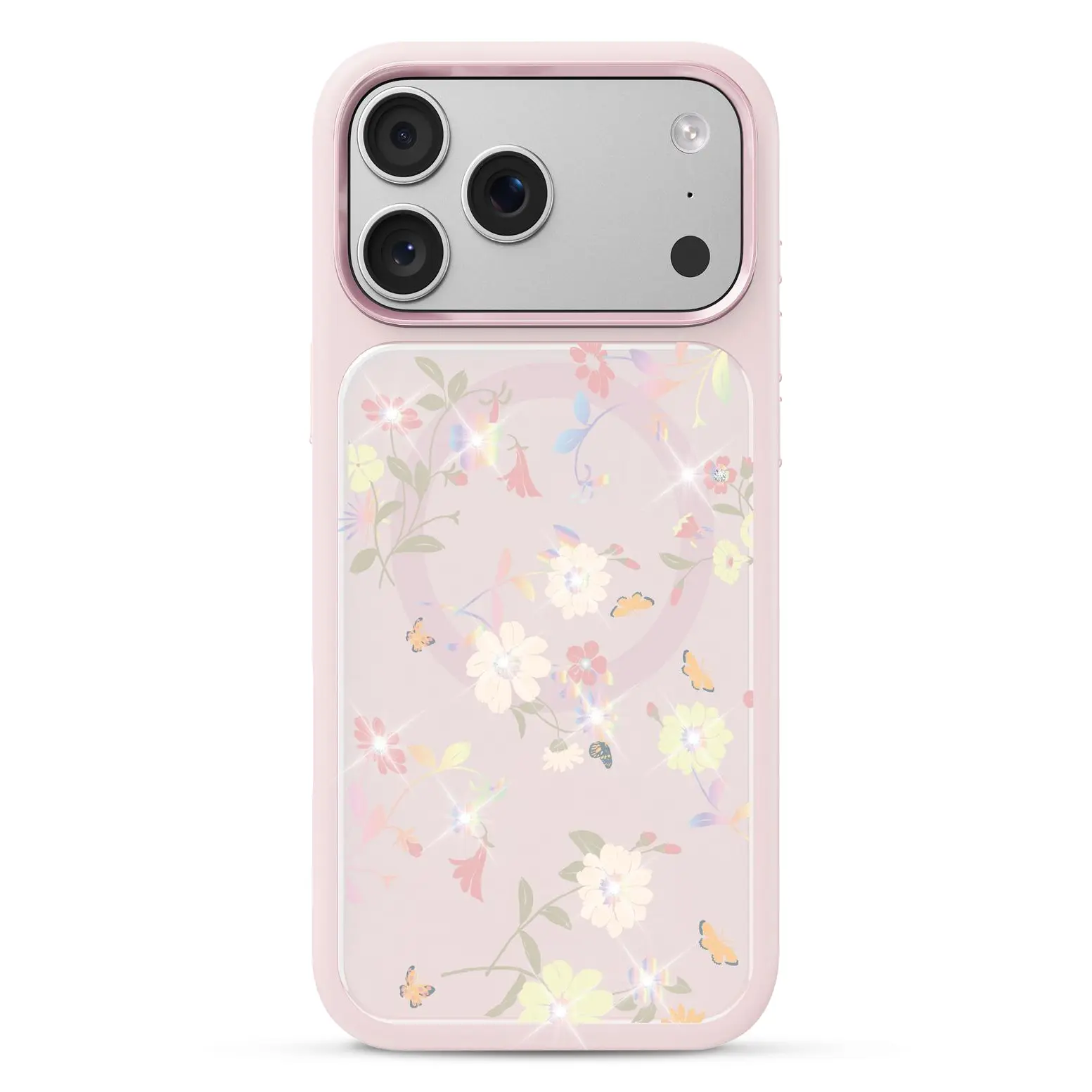 Coque MUTURAL Flora Story iPhone 17 Pro Max - Déclinaison Rose Romantique