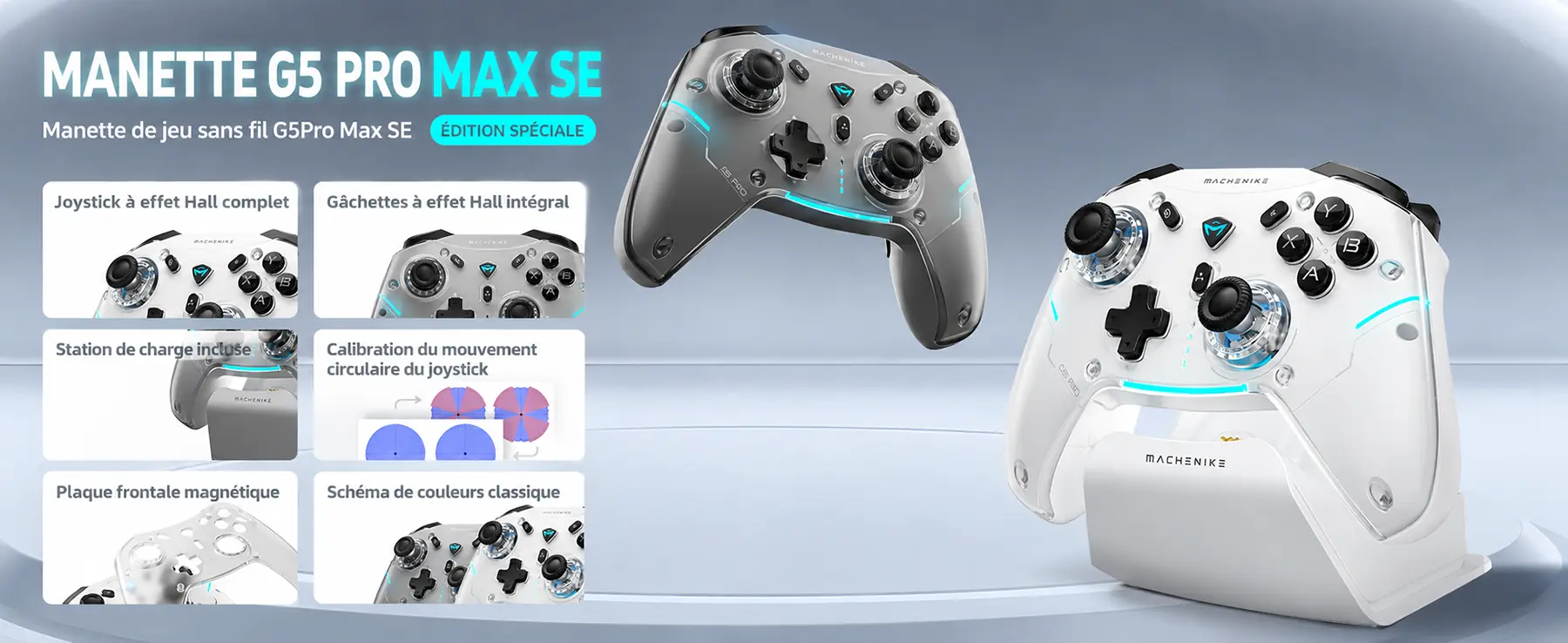 MACHENIKE G5Pro Max SE avec joysticks Hall et station de charge
