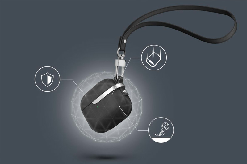 Protection 360 Moshi Pebbo Luxe pour AirPods 3