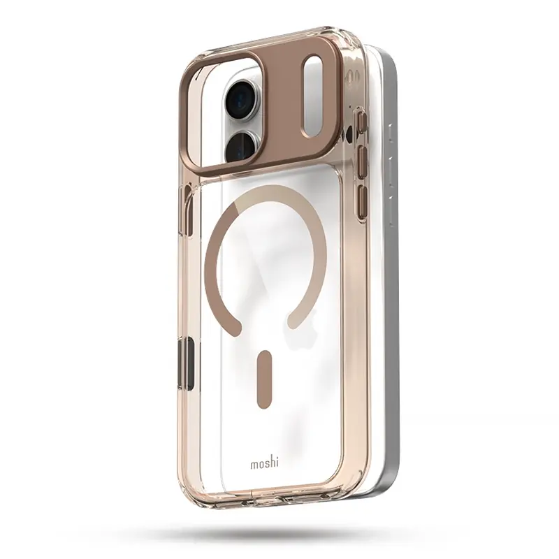 Coque Transparente MOSHI IGlaze MagSafe pour iPhone 17 Pro Max - Modèle Doré