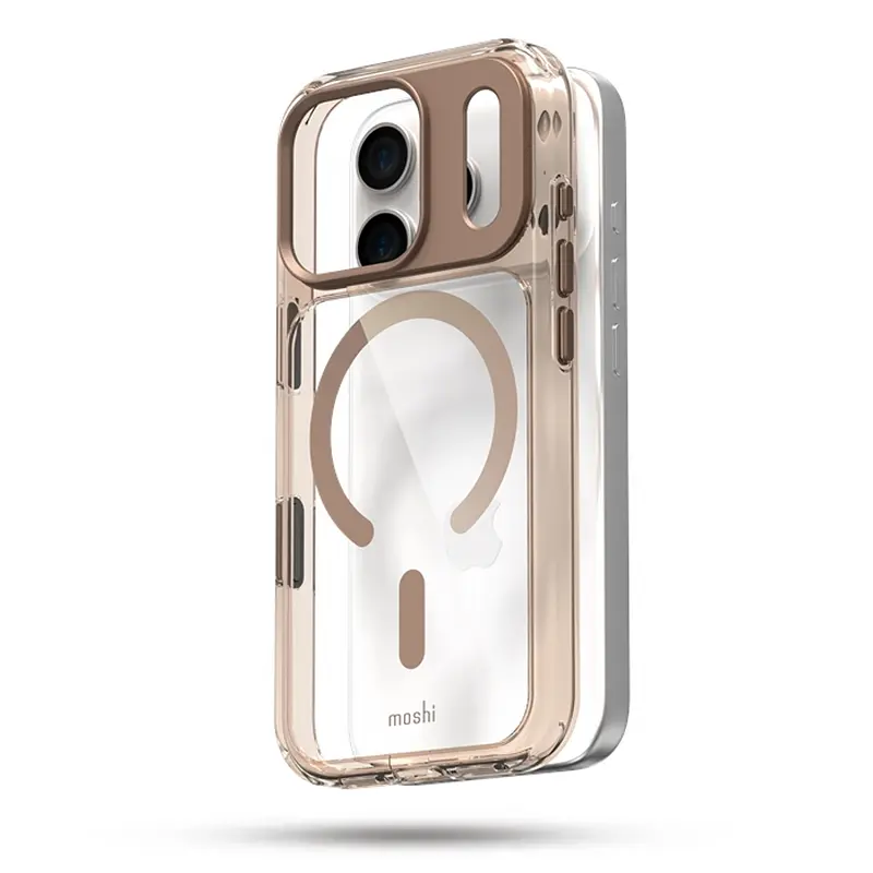 Coque Transparente MOSHI IGlaze MagSafe pour iPhone 17 Pro - Modèle Doré
