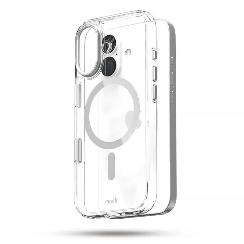 Coque Transparente MOSHI IGlaze MagSafe pour iPhone 17 - Modèle Gris