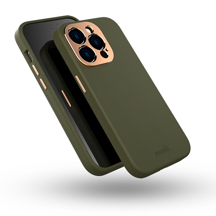 Coque MOSHI Napa Série Compatible MagSafe pour iPhone 14 Pro