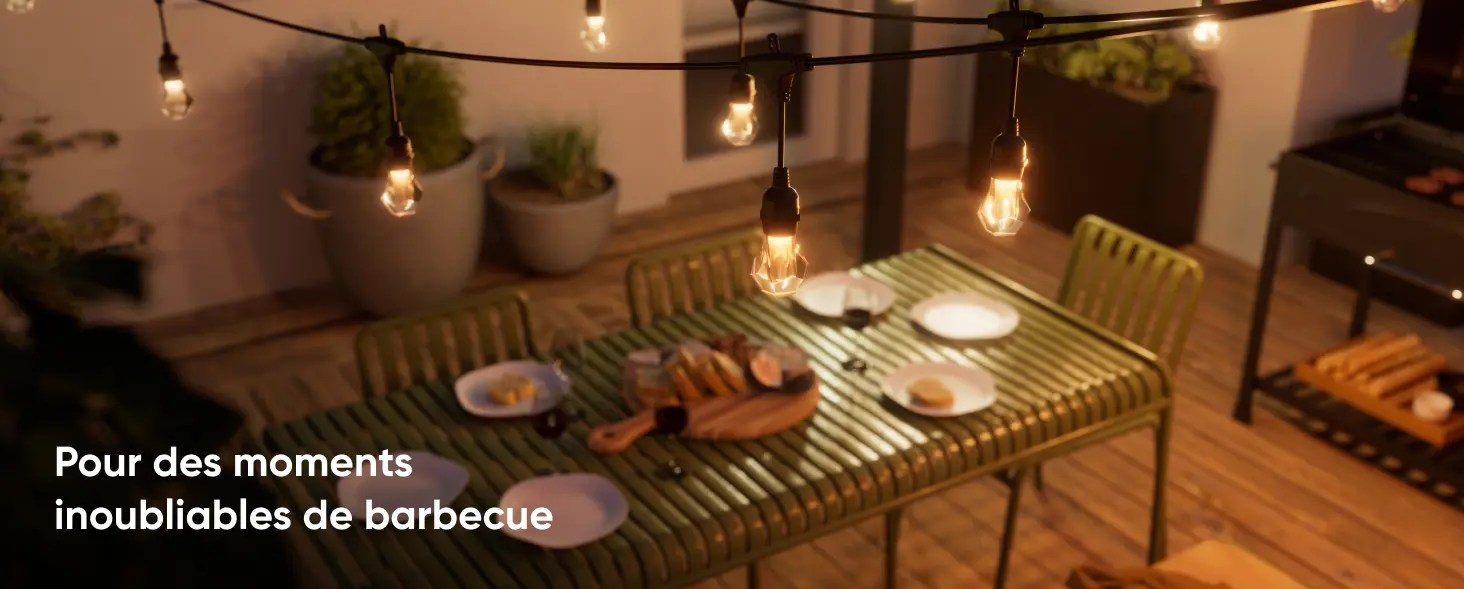 Pour des moments inoubliables de barbecue - Guirlande LED extérieure connectée Nanoleaf