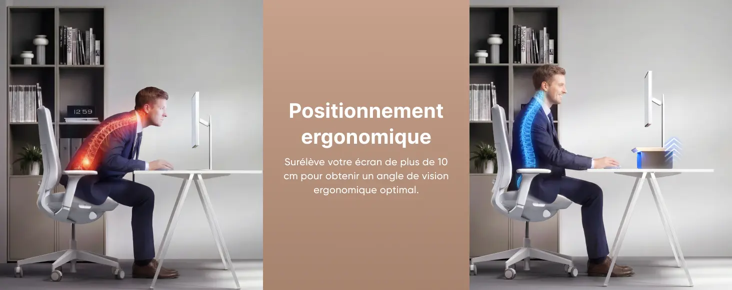 Support d'écran NANOLEAF Smart Monitor - positionnement ergonomique et écran surélevé