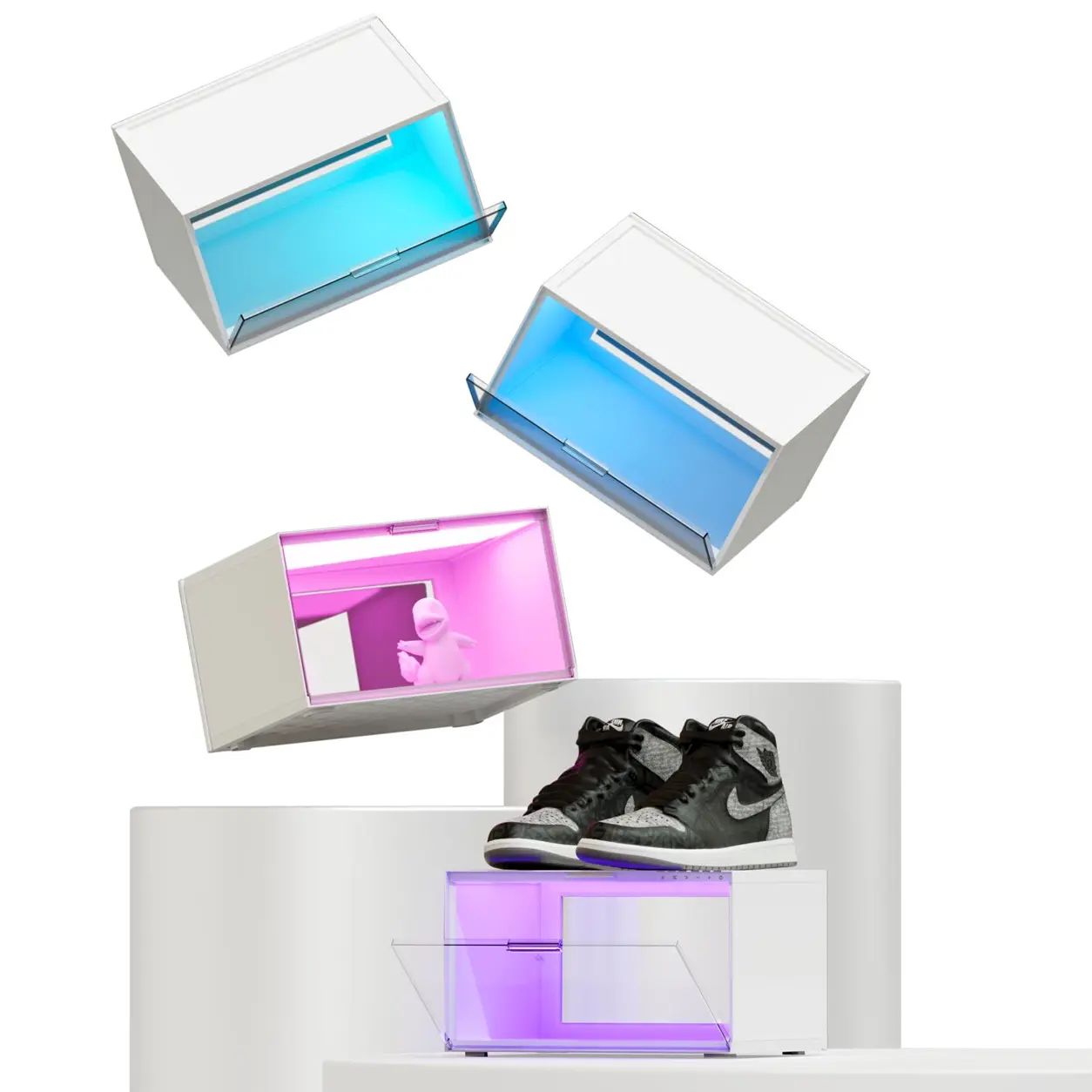 Éclairage diffus et homogène de la vitrine LED Nanoleaf EXPO