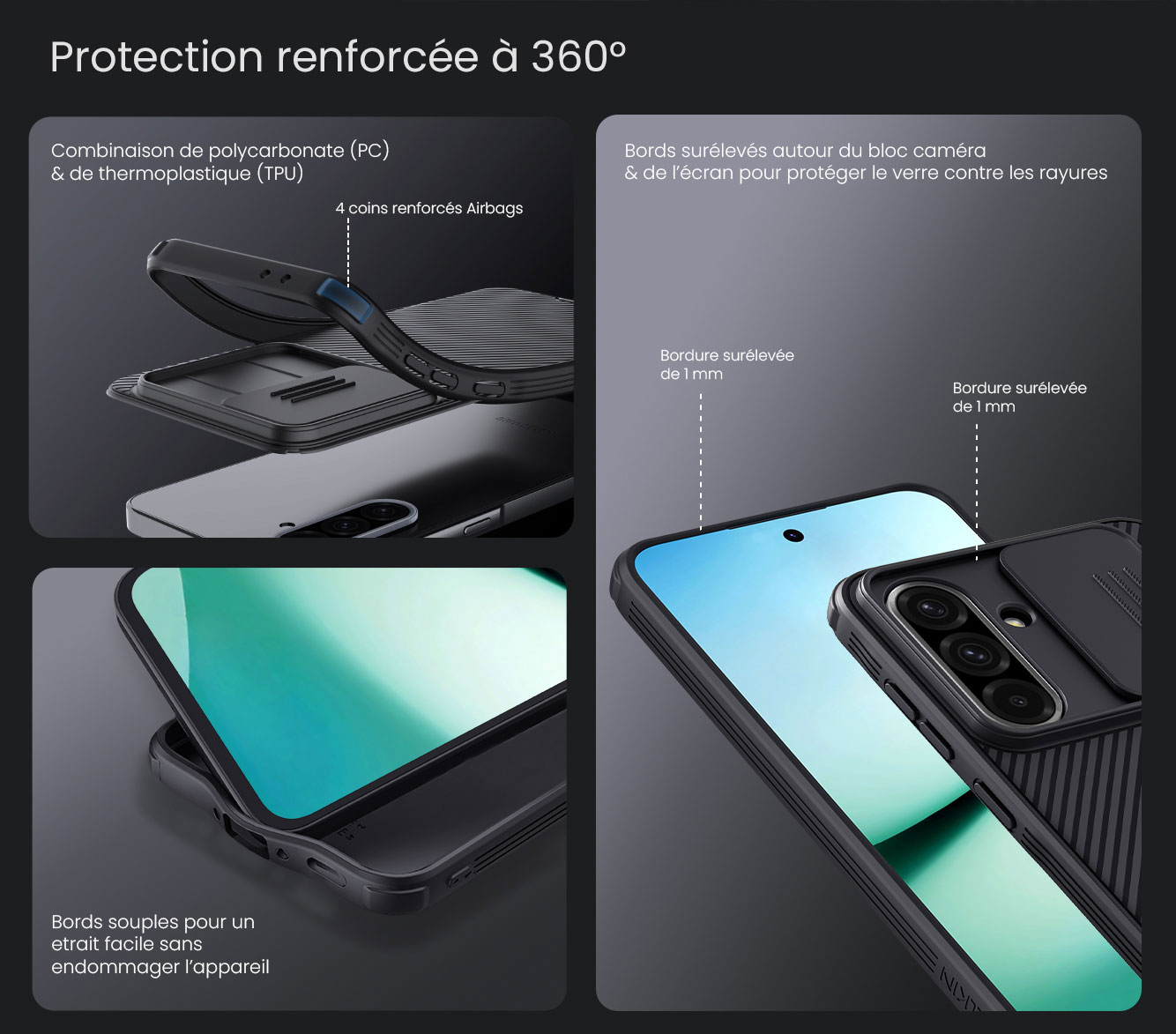 Coque NILLKIN CamShield Pro Case pour Galaxy A36 5G