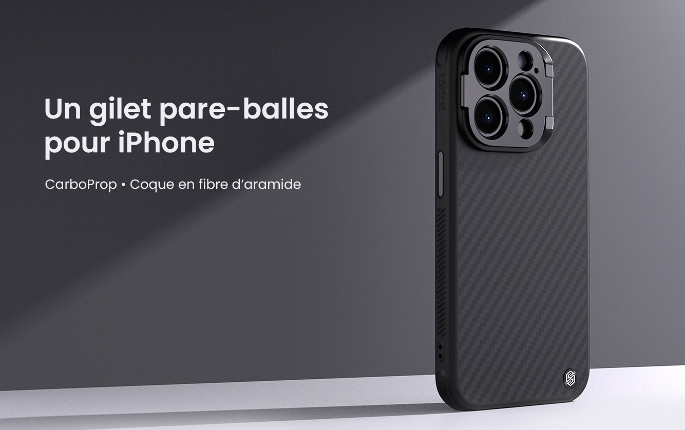 Coque MagSafe NILLKIN CarboProp En Fibre D'Aramide (Kevlar) pour iPhone 15 Pro Max