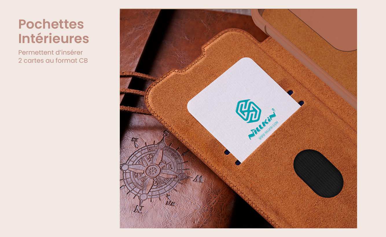 Étui NILLKIN Qin Pro Leather Série pour Galaxy A55