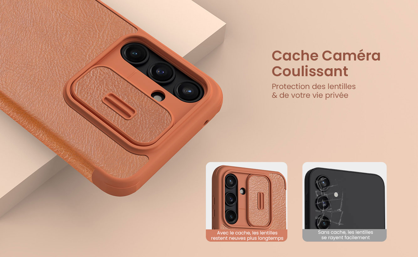 Étui NILLKIN Qin Pro Leather Série pour Galaxy A55