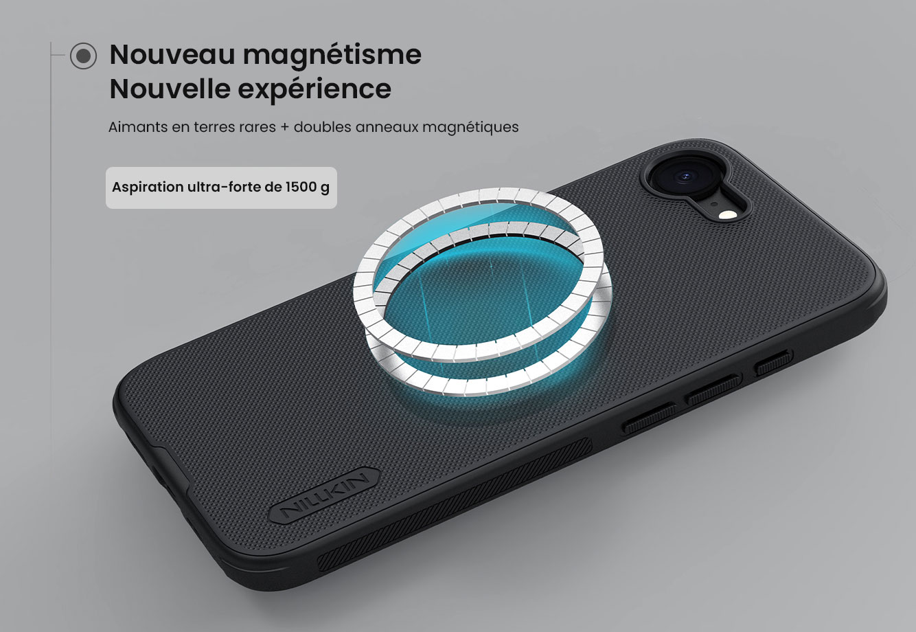 Coque MagSafe NILLKIN Super Frosted Shield Pro pour iPhone 16e