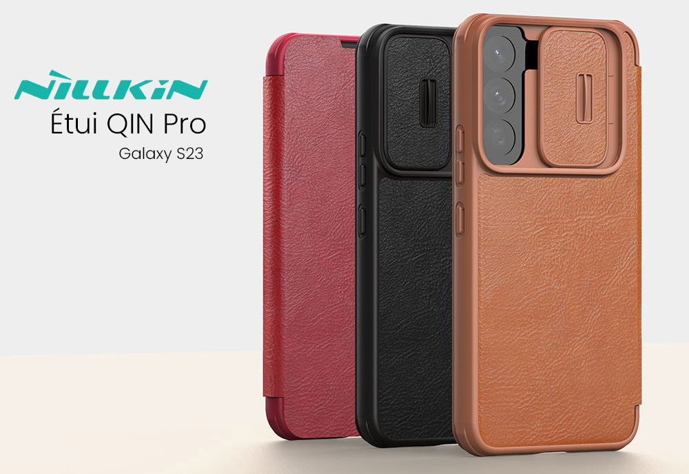 Étui NILLKIN Qin Pro Leather Série pour Galaxy S23