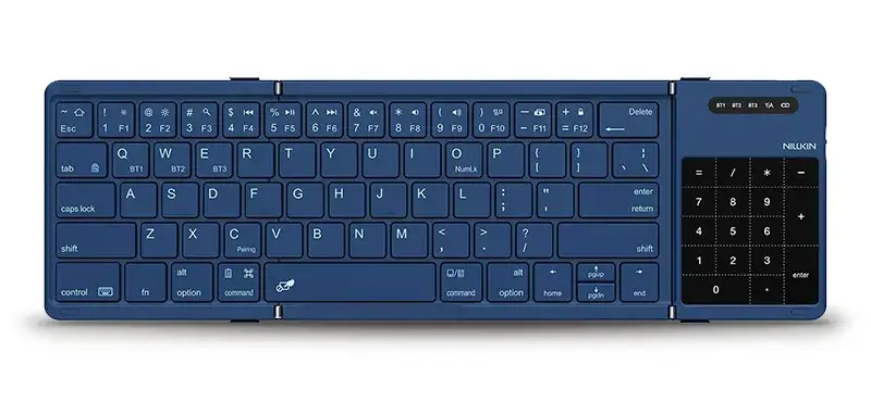 Clavier Bluetooth Pliable NILLKIN Magic Cube | 64 Touches QWERTY - Modèle Bleu