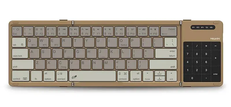 Clavier Bluetooth Pliable NILLKIN Magic Cube | 64 Touches QWERTY - Modèle Marron