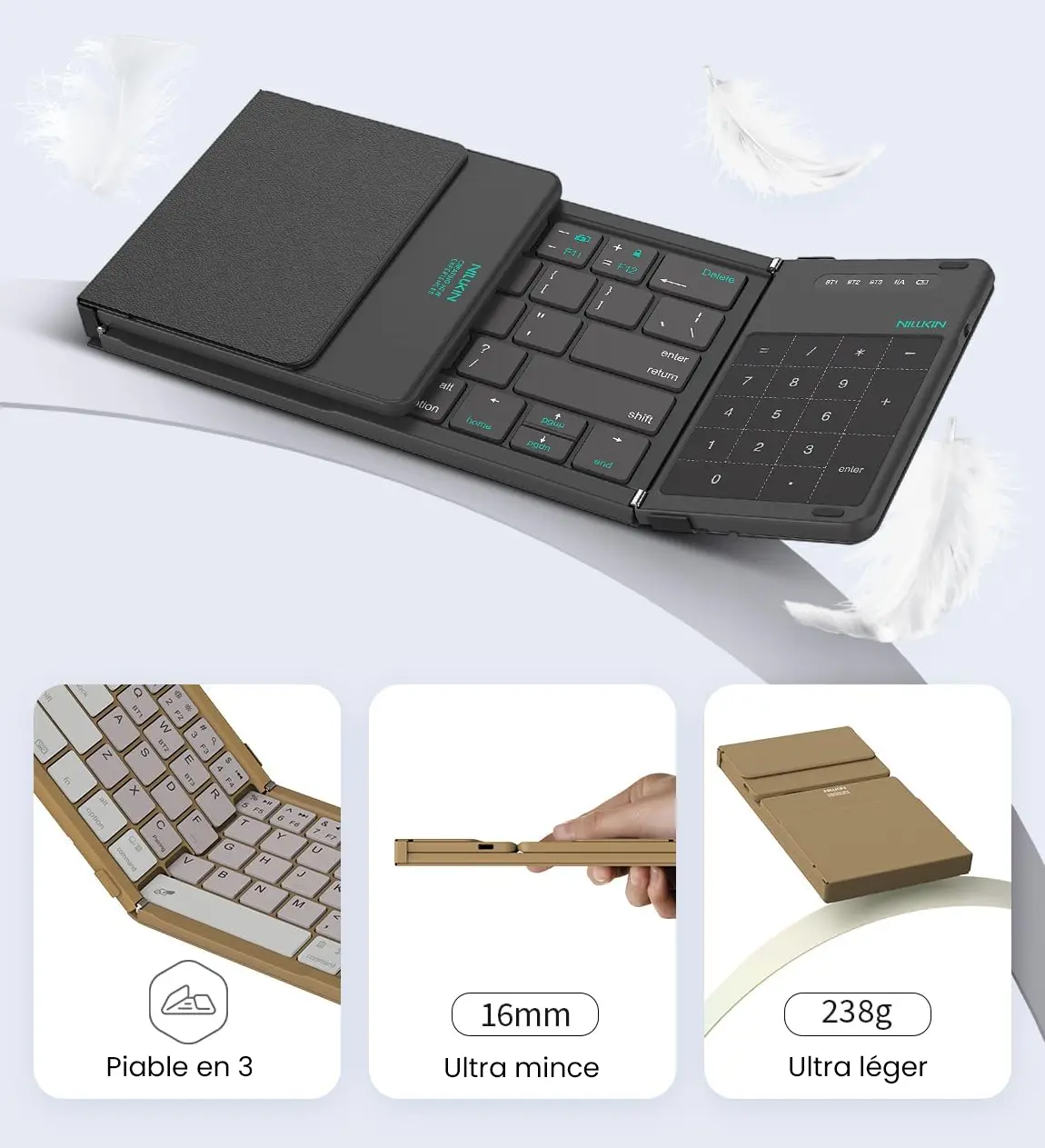 Clavier Bluetooth Pliable NILLKIN Magic Cube | 64 Touches QWERTY