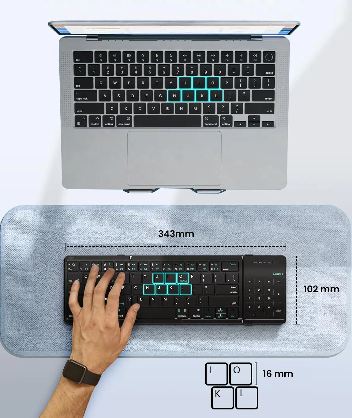 Clavier Bluetooth Pliable NILLKIN Magic Cube | 64 Touches QWERTY