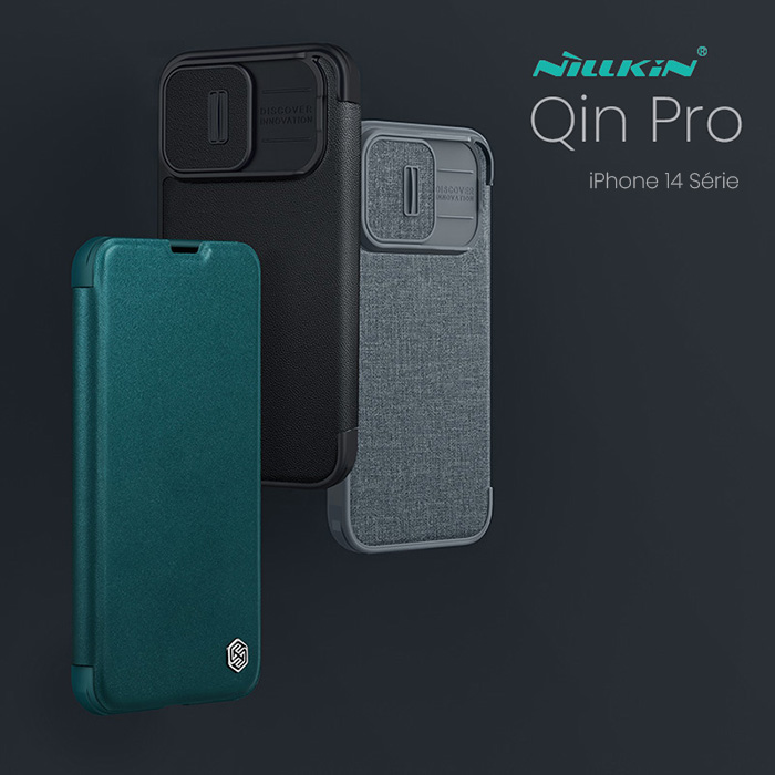 Étui NILLKIN Qin Pro Leather avec Pochettes CB pour iPhone 14