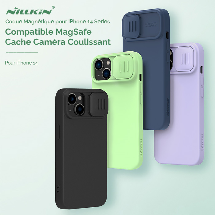 Coque MagSafe NILLKIN CamShield Silky pour iPhone 14