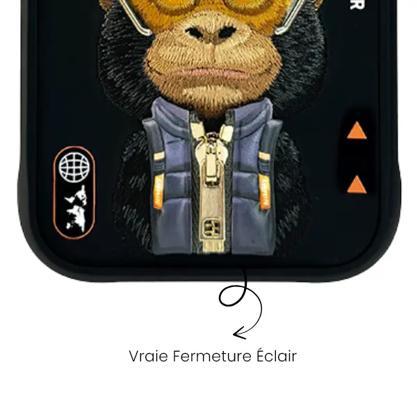 Coque NIMMY x NIMMY FRIENDS Cool Cute Gorilla pour iPhone 17 Pro Max