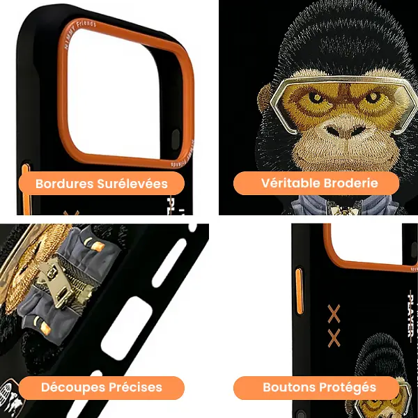 Coque NIMMY x NIMMY FRIENDS Cool Cute Gorilla pour iPhone 17 Pro Max