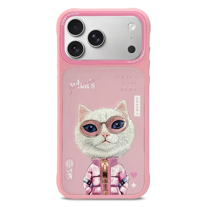 Coque NIMMMY x NIMMY FRIENDS Cool Cute Pink Cat pour iPhone 17 Pro Max
