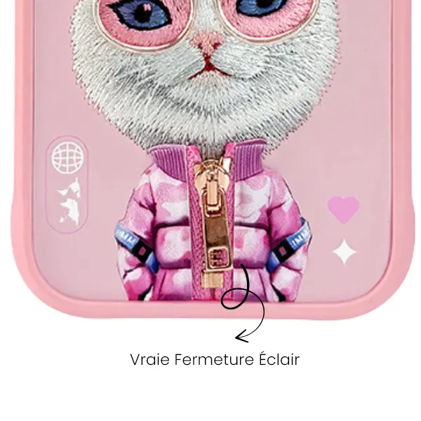 Coque NIMMMY x NIMMY FRIENDS Cool Cute Pink Cat pour iPhone 17 Pro Max