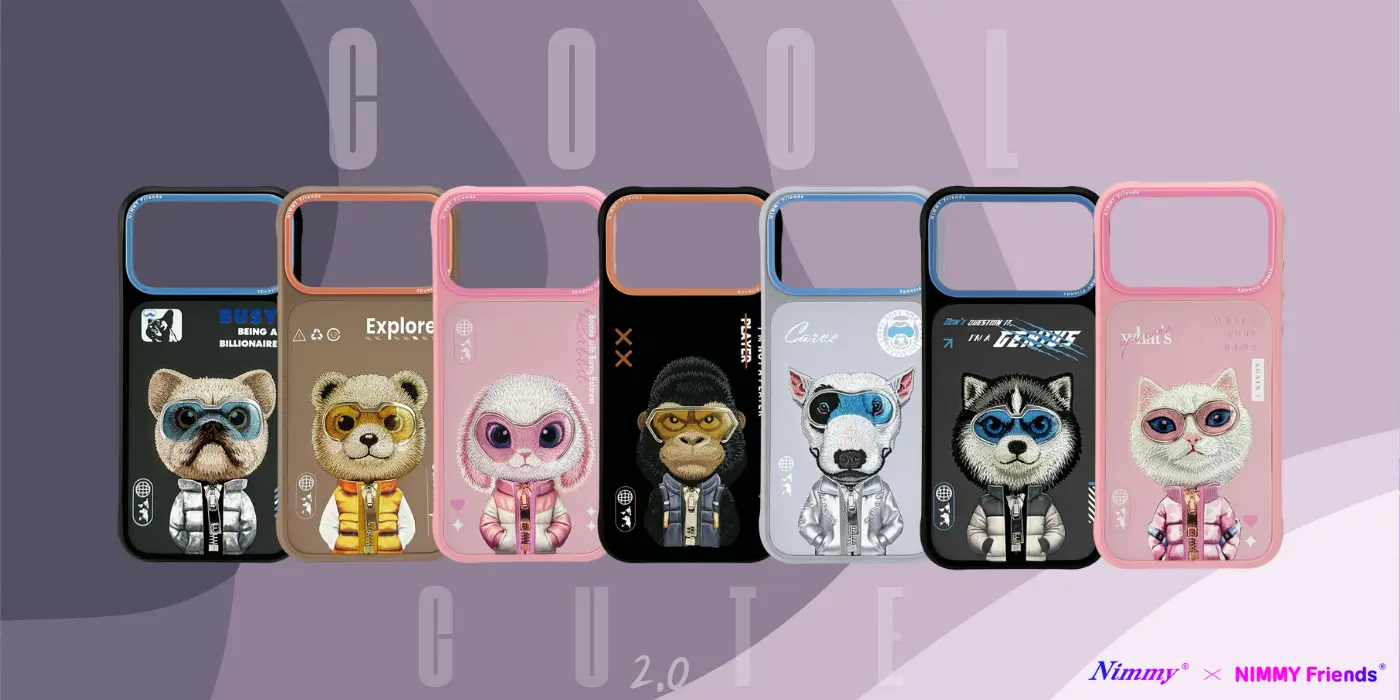 Coque NIMMY x NIMMY FRIENDS Cool Cute Wolf pour iPhone 17 Pro Max