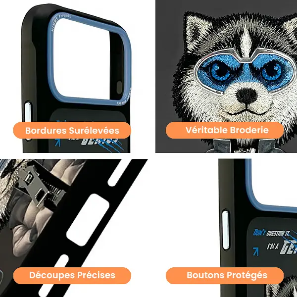 Coque NIMMY x NIMMY FRIENDS Cool Cute Wolf pour iPhone 17 Pro Max