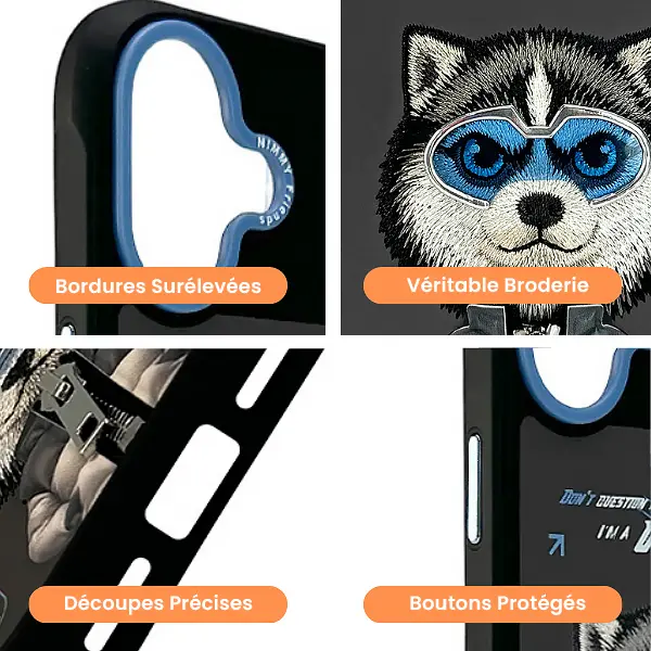 Coque NIMMY x NIMMY FRIENDS Cool Cute Wolf pour iPhone 17