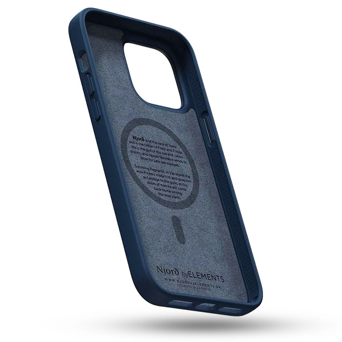 Coque MagSafe NJORD en Cuir de Saumon pour iPhone 14 Pro Max