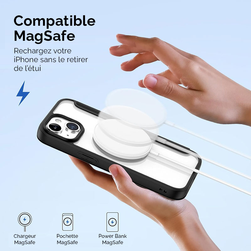 Étui Folio MagSafe Avec Pochette CB Anti-RFiD pour iPhone 15 Pro Max