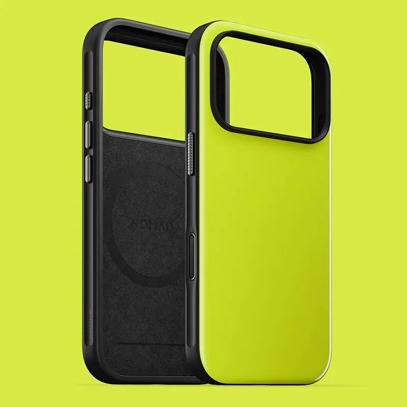 Coque MagSafe NOMAD Modern Case pour iPhone 17 Pro - Modèle Volt Jaune