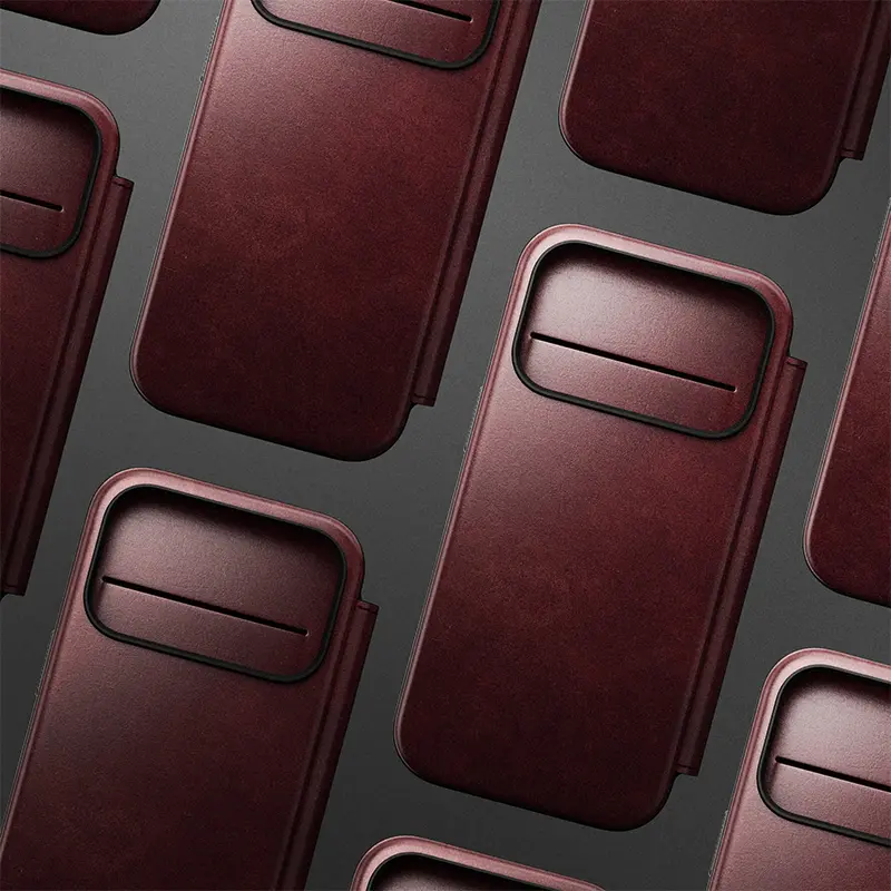 Étui Portefeuille MagSafe NOMAD Modern Leather Folio en Cuir Horween pour iPhone 17 Pro