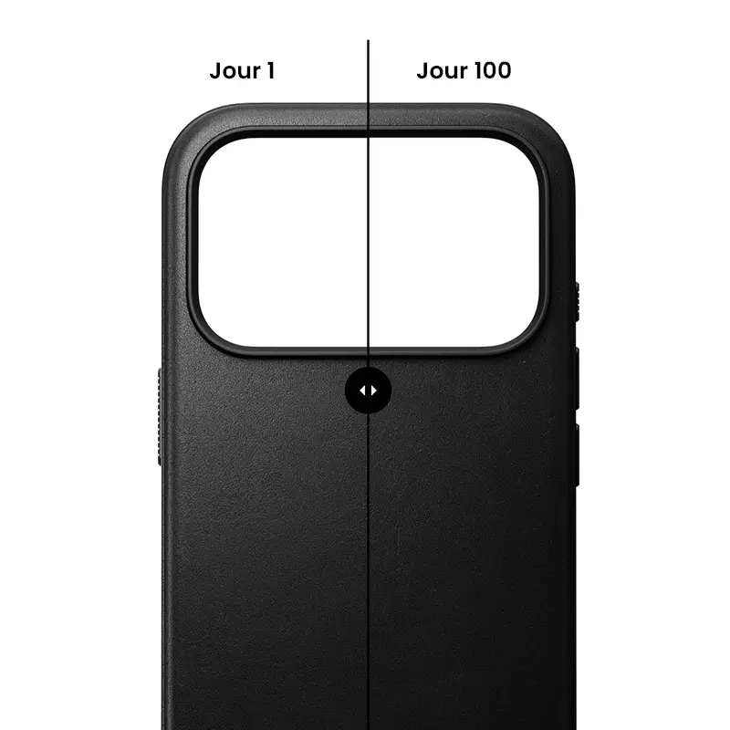 Coque MagSafe NOMAD Modern Leather Case pour iPhone 17 Pro - Coloris Noir