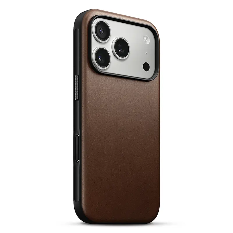 Coque MagSafe NOMAD Modern Leather Case pour iPhone 17 Pro - Coloris Marron