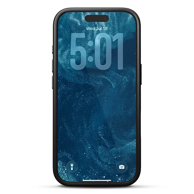 Coque MagSafe NOMAD Modern Leather Case pour iPhone 17 Pro - Coloris Noir