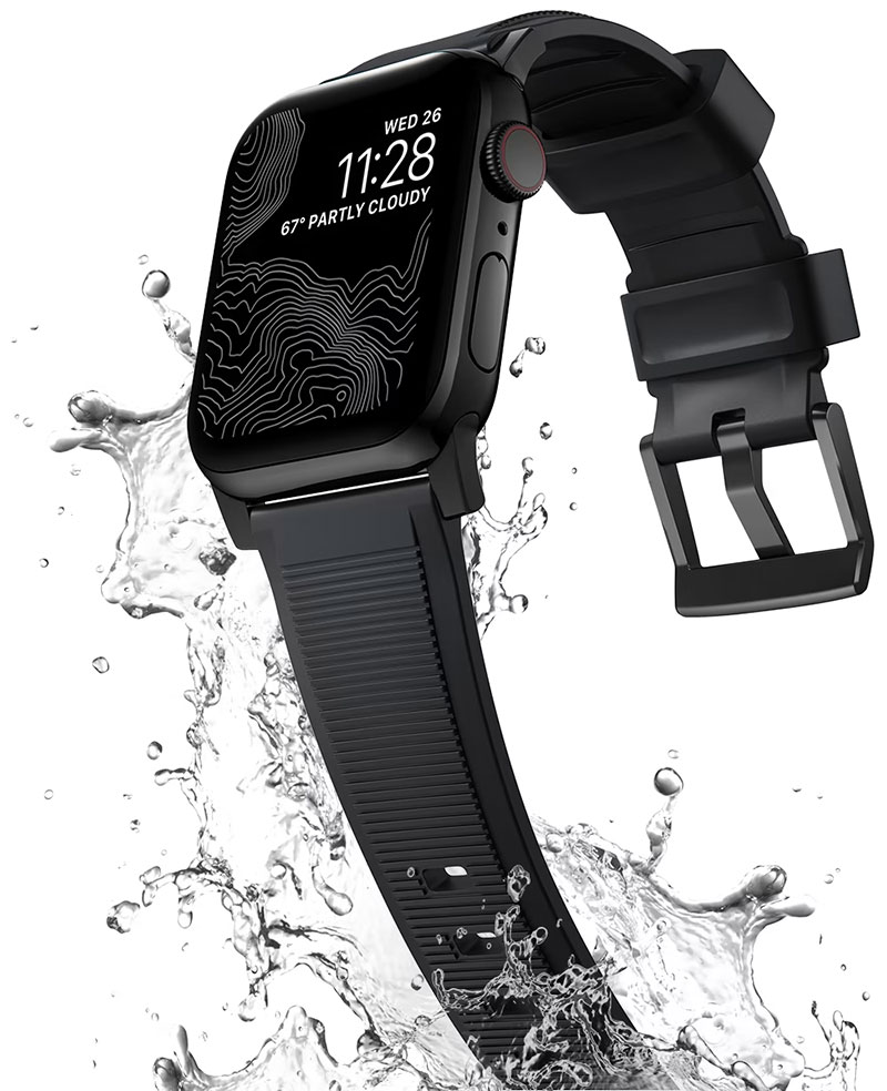 Bracelet NOMAD Rugged Band | Attache Noire pour Apple Watch