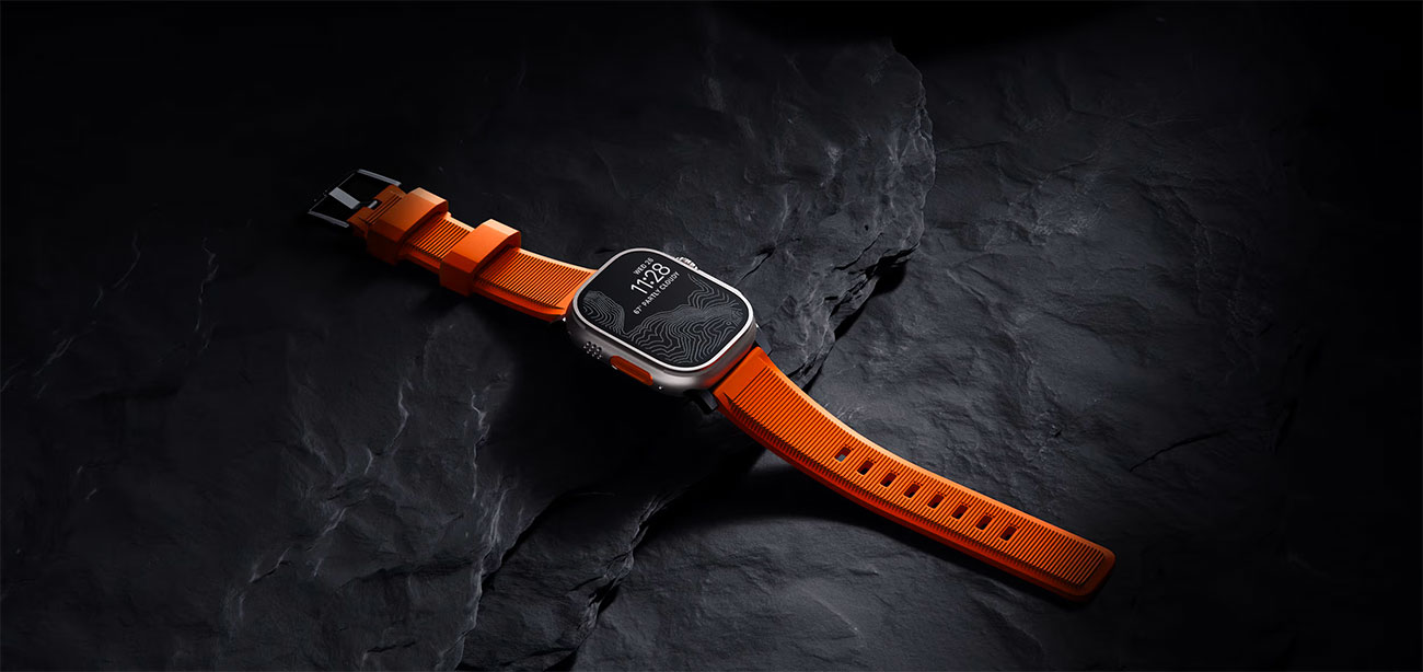 Bracelet NOMAD Rugged Band | Attache Noire pour Apple Watch
