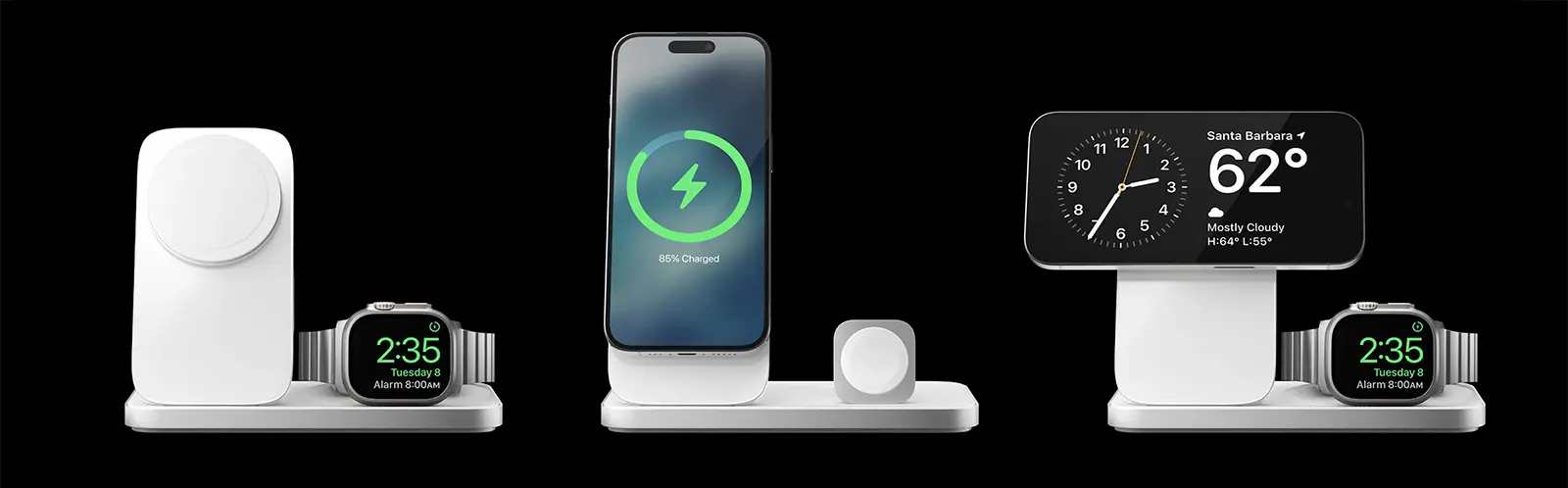 Station Induction MagSafe NOMAD Stand One Max V4 Blanc