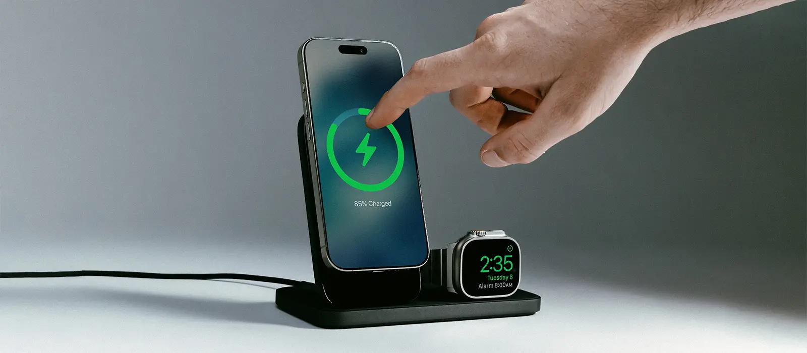 Station Induction MagSafe NOMAD Stand One Max V4 Noir