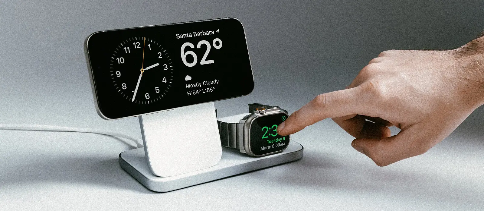 Station Induction MagSafe NOMAD Stand One Max V4 Blanc