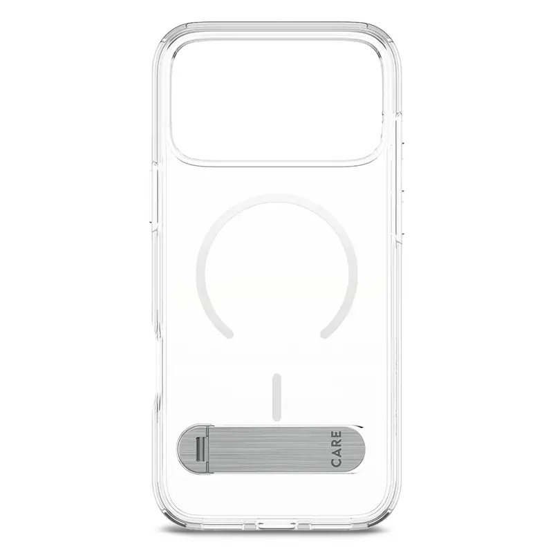 Coque MagSafe CARE By PANZER GLASS KickStand Transparente pour iPhone 17 Pro
