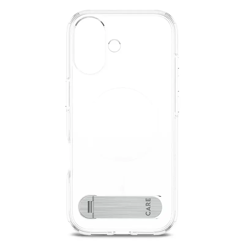 Coque MagSafe CARE By PANZER GLASS KickStand Transparente pour iPhone 17