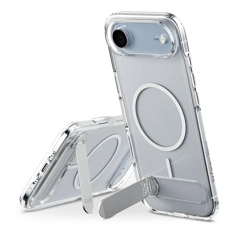 Coque MagSafe CARE By PANZER GLASS KickStand Transparente pour iPhone Air