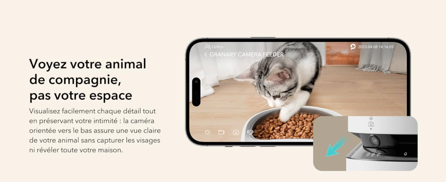 Distributeur de Nourriture PETLIBRO Granary avec Caméra HD Intégrée