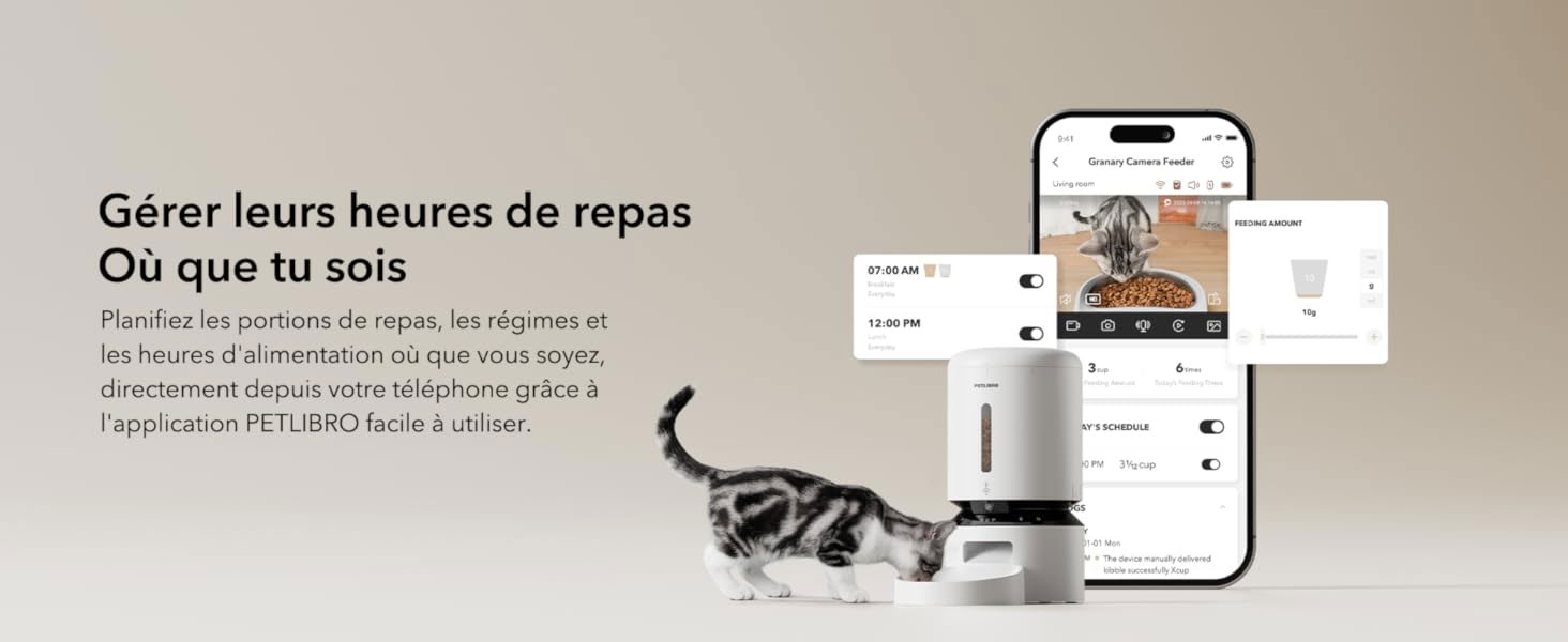 Distributeur de Nourriture PETLIBRO Granary avec Caméra HD Intégrée